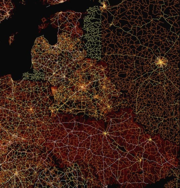 Смотрите, как выглядит Беларусь на карте дорог мира