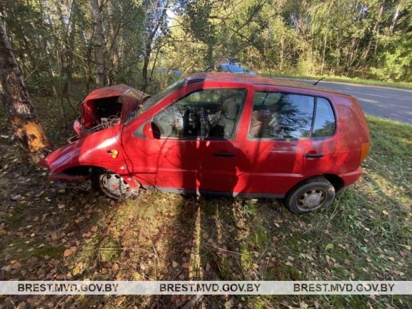 Водитель уснул и врезался в дерево под Барановичами Водитель уснул и врезался в дерево под Барановичами