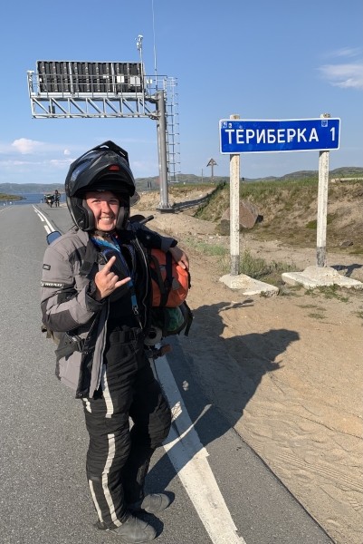 Белоруска на мотоцикле побывала на Баренцевом море