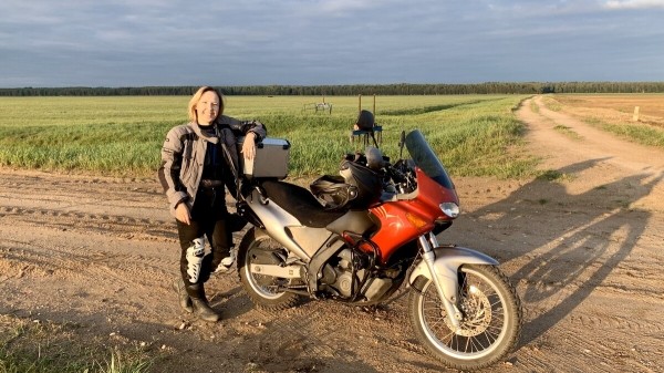 Белоруска на мотоцикле побывала на Баренцевом море